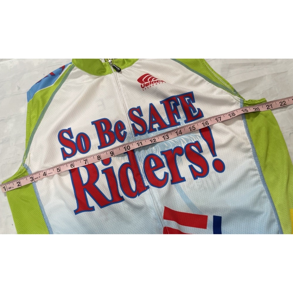 VELOCE Cycling Jersey Sharp Vest Swiss Sleeveless Size M Be Safe Dade Palm Trees - Picture 14 of 16